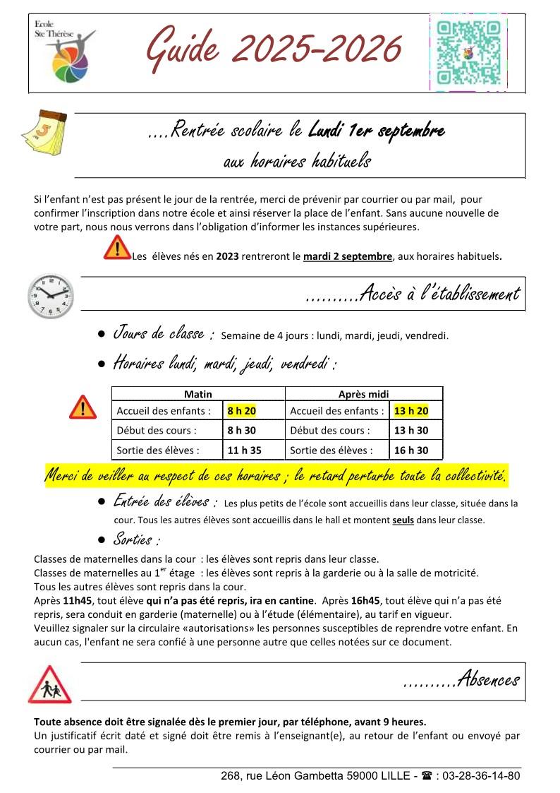 2025 2026 0 bis guide rentree inscription sans tarif a imprimer pr rdv 1