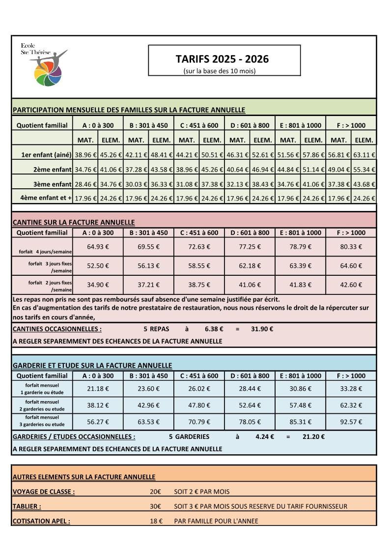 2025 2026 tarifs familles 1