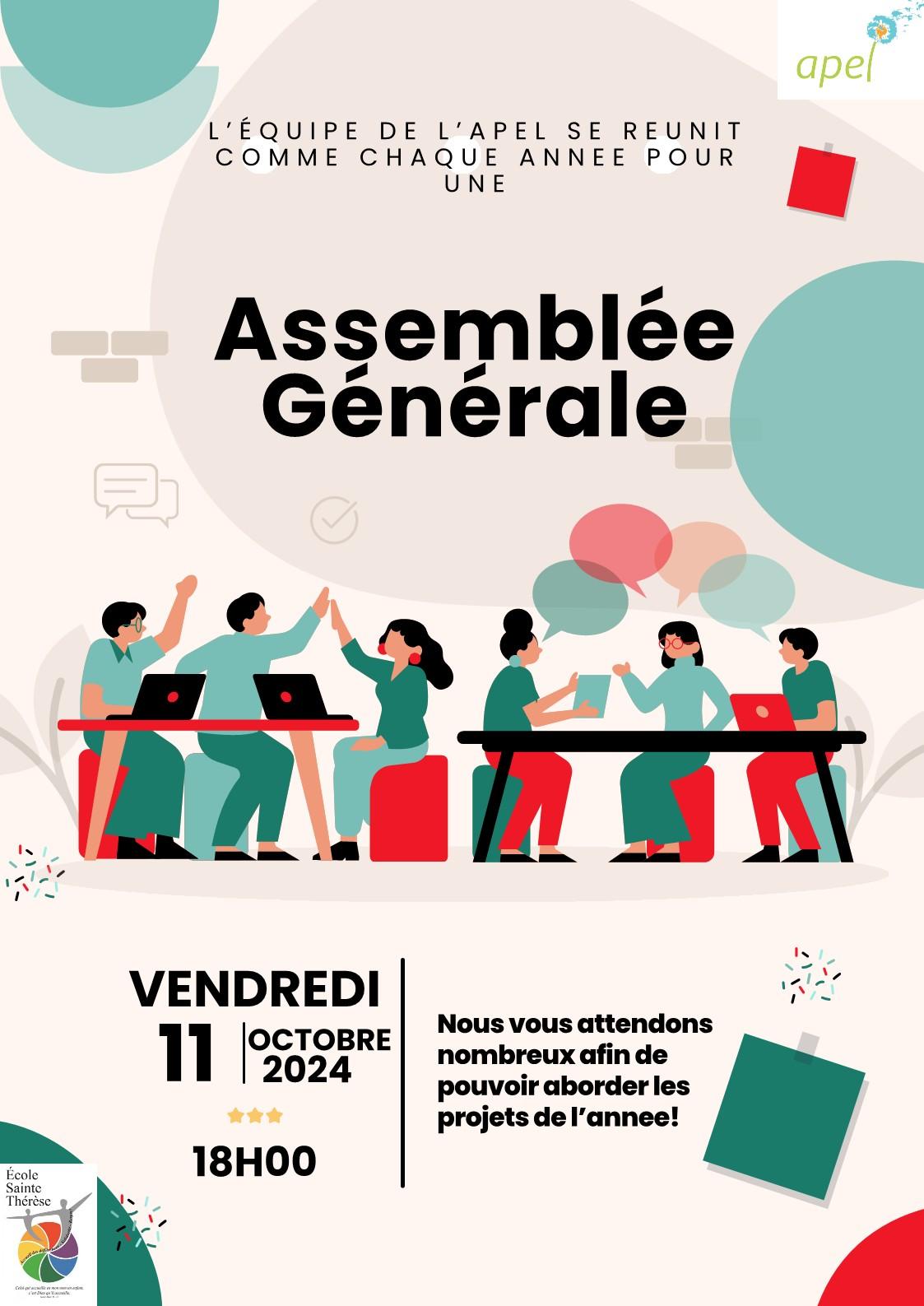 Affiche poster e ve nement assemble e ge ne rale illustre e colore e vert rouge pdf 1