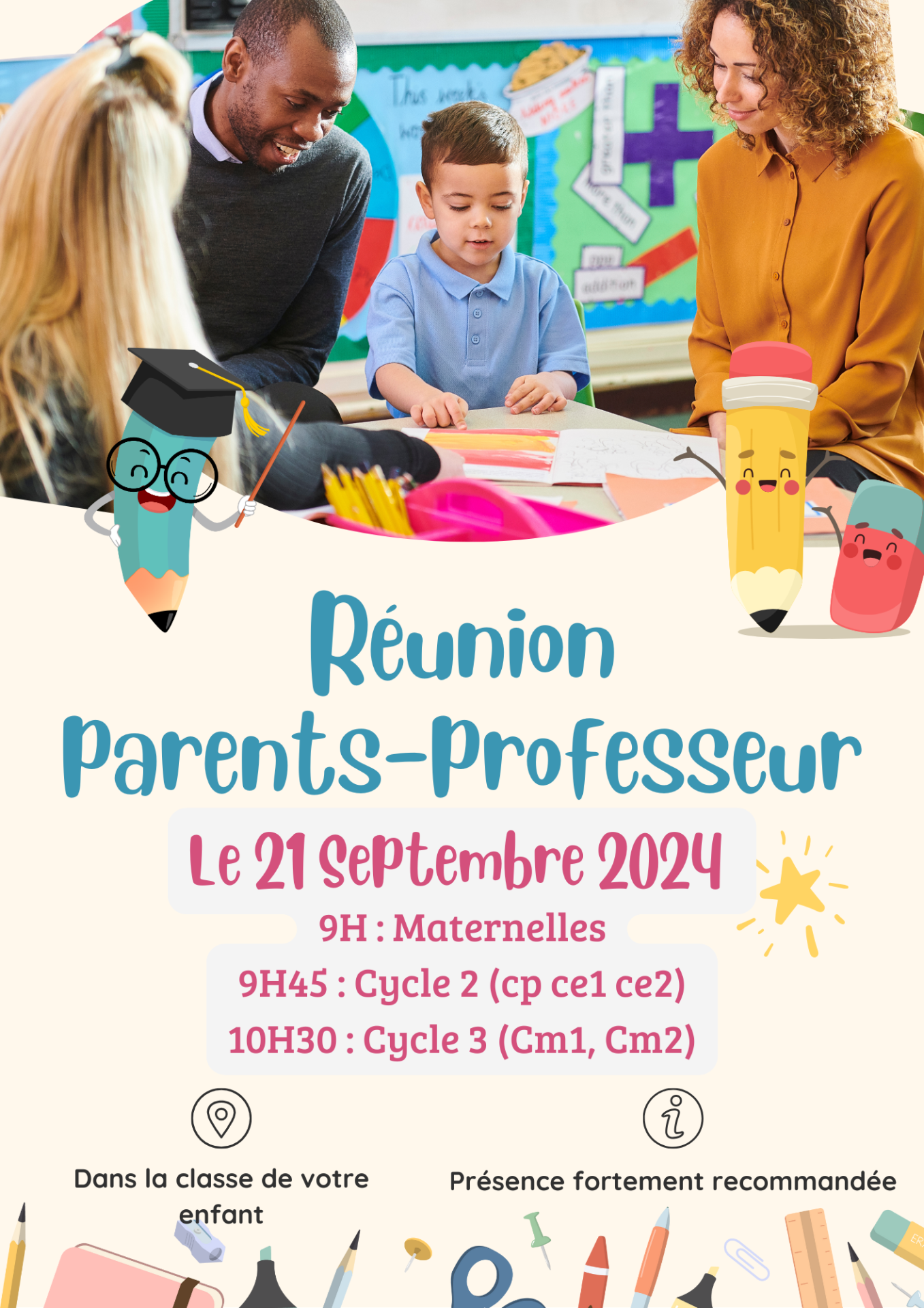 Affiche reunion parents professeur